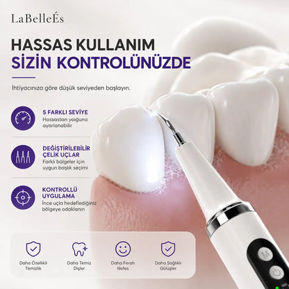LaBelleÉs SmilePro™ Ultrasonik Diş Taşı Temizleyici – 5 Modlu LED’li Profesyonel Bakım Cihazı LaBelleÉs