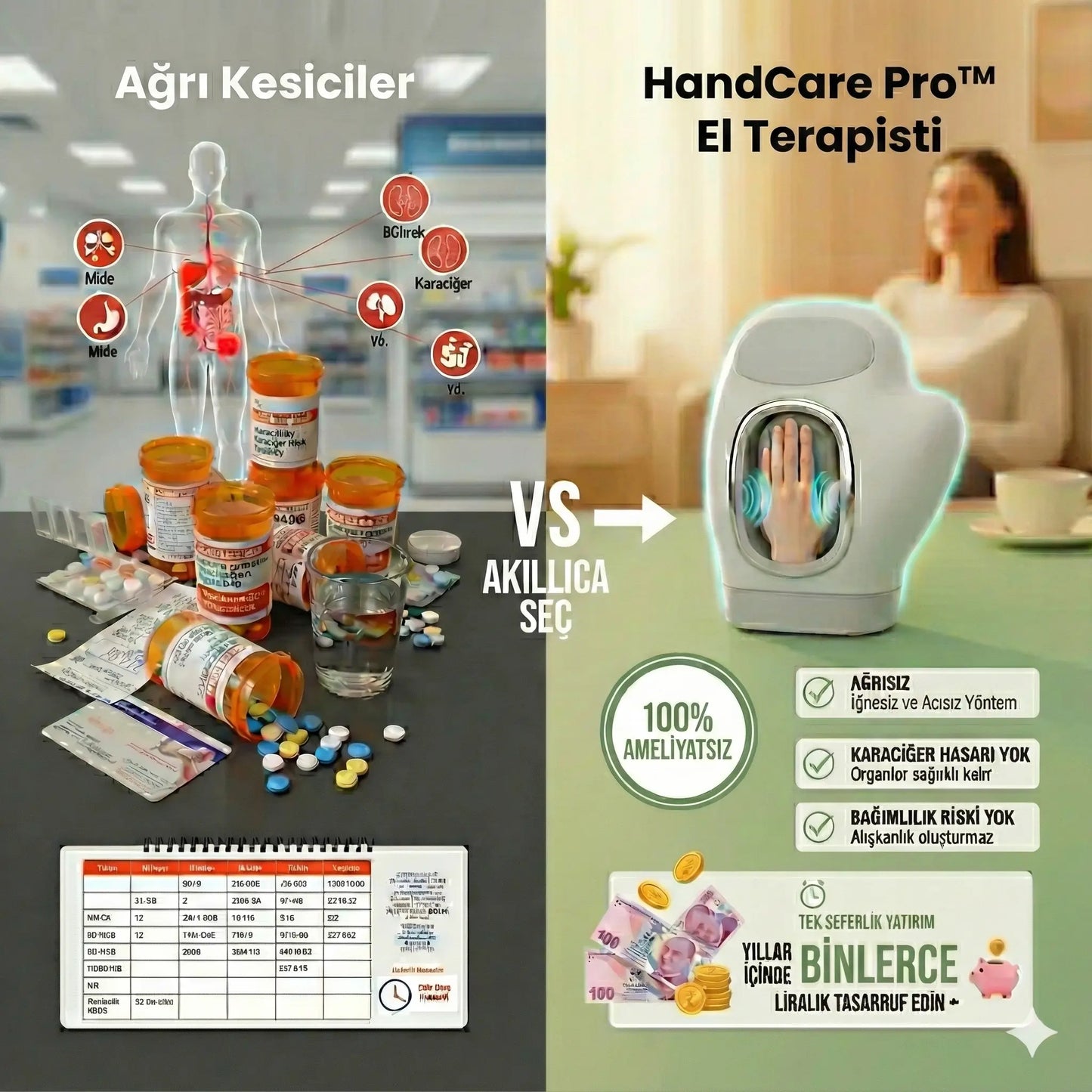 HandCare Pro™ El Terapisti - Isıtmalı ve Akıllı Kompresyonlu El Masaj Aleti LaBelleÉs